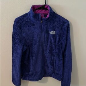 Women’s north face purple Sherpa jacket in size small